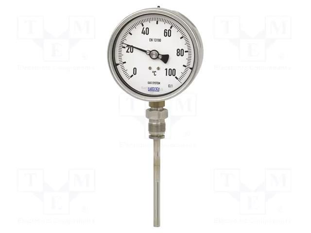 Meter: temperature; analogue,gas-actuated; 0÷120°C; 73; Ø: 100mm WIKA TM73-3904890
