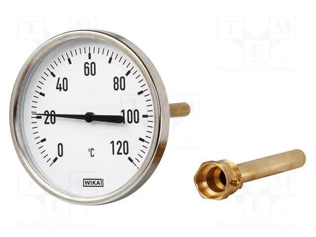 Meter: temperature; analogue,bimetal; 0÷200°C; Probe l: 100mm WIKA TMA50-12896463