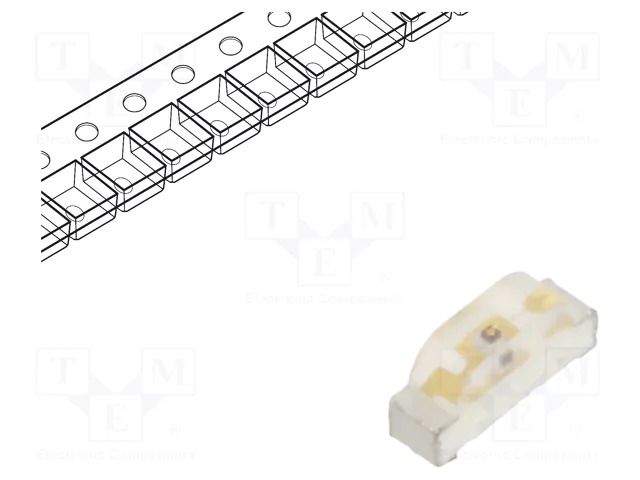 LED; red; SMD; 2110; 16÷38mcd; 2÷2.4VDC; 2.1x0.6x1mm; 130°; 20mA EVERLIGHT 12-215SURC/S530-A2
