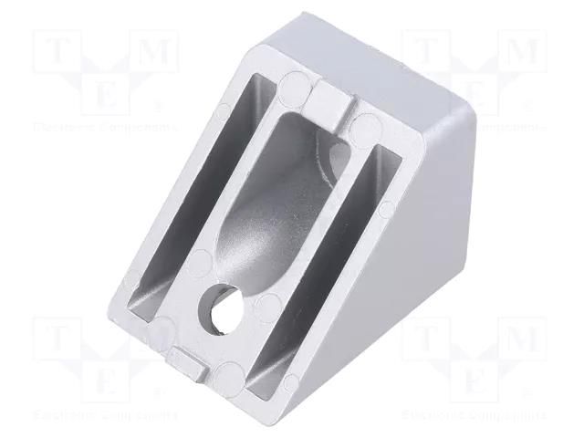 Angle bracket; for profiles; Width of the groove: 8mm; W: 40mm FATH FA-093WS40145N08