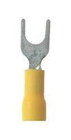 TERMINAL, FORK TONGUE, #6, 26-22AWG, YEL PV22-6F-MYY