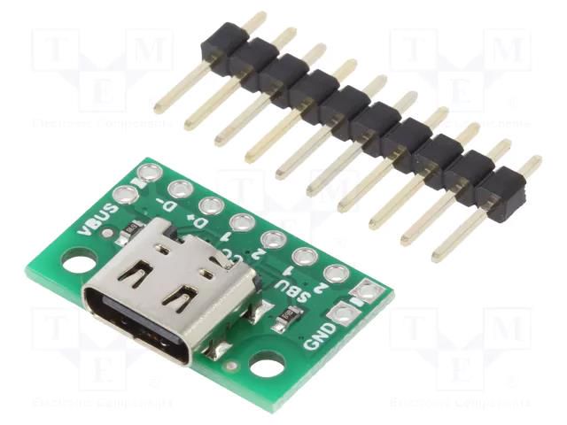 Module robotics: adapter; USB C 2.0; connectors; 20.32x13.97mm POLOLU POLOLU-3411