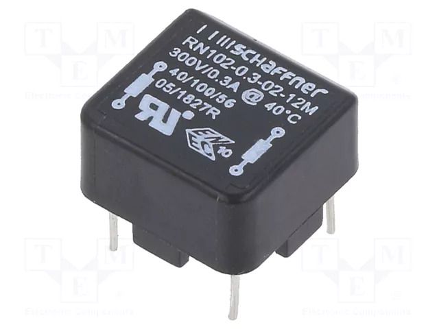 Inductor: wire with current compensation; THT; 300mA; 1100mΩ SCHAFFNER / TE Connectivity RN102-0.3-02-12M