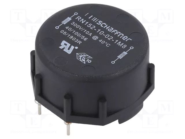 Inductor: wire with current compensation; THT; 10A; 14mΩ; 40x15mm SCHAFFNER / TE Connectivity RN152-10-02-1M8