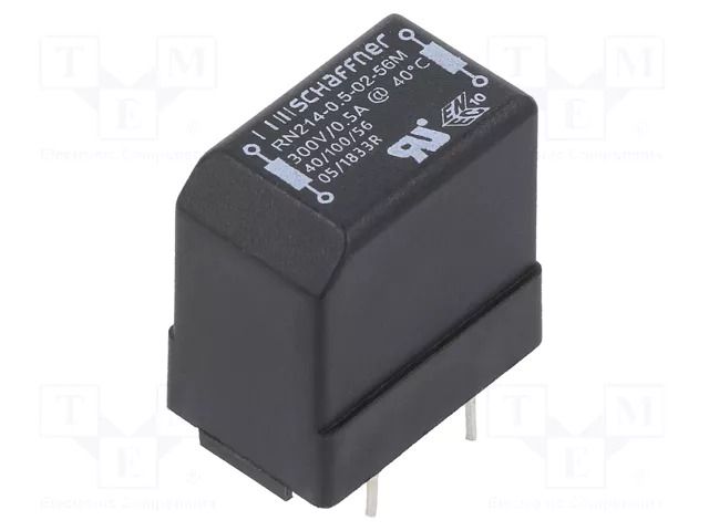 Inductor: wire with current compensation; THT; 500mA; 1700mΩ SCHAFFNER / TE Connectivity RN214-0.5-02-56M
