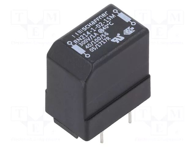 Inductor: wire with current compensation; THT; 1A; 370mΩ; 15mH SCHAFFNER / TE Connectivity RN214-1-02-15M