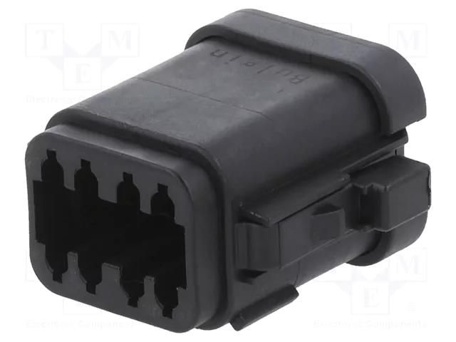 Connector: wire-wire; terminals, size 16; plug; female; PX0; PIN: 8 BULGIN PX0105S08ABK