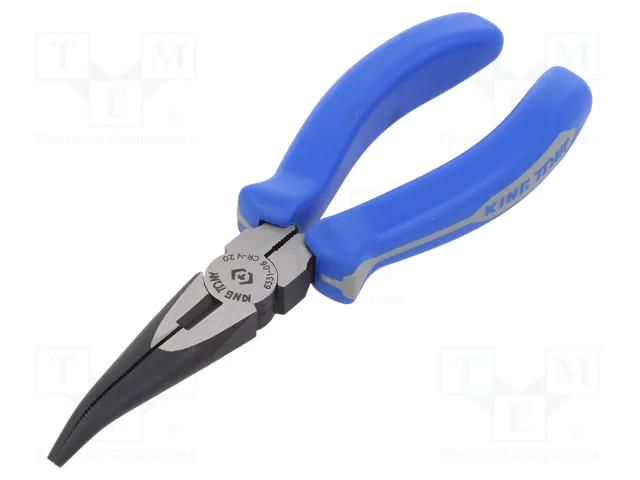 Pliers; curved,universal; two-component handle grips; 163mm KING TONY KT-6331-06