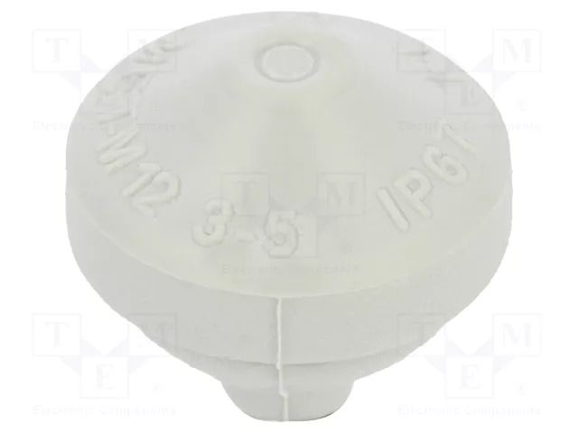Grommet; elastomer thermoplastic TPE; grey; 3÷5mm; IP67; MET-M HT HI TECH POLYMERS MET-M12-GY