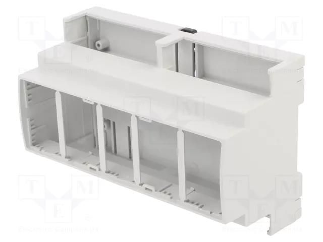 Enclosure: for DIN rail mounting; Y: 89mm; X: 142mm; Z: 65mm; ABS KRADEX ZD1008J-ABS-V0