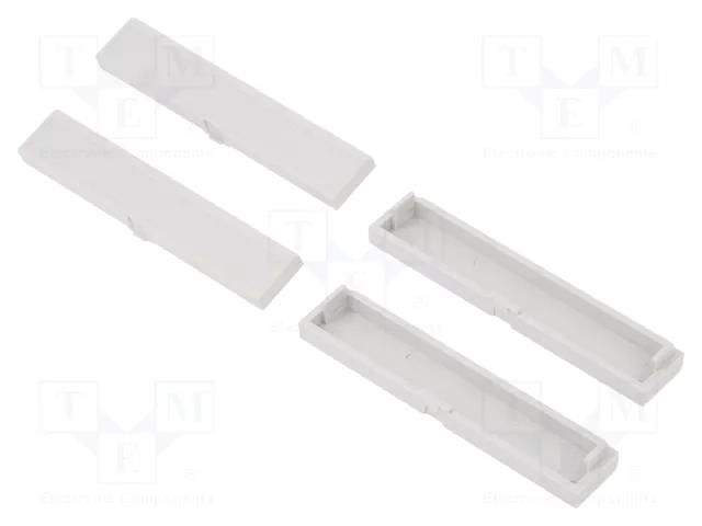 Terminals cover; light grey; UL94V-0; ABS; 4pcs. KRADEX ZD4TCSJ-ABS-V0