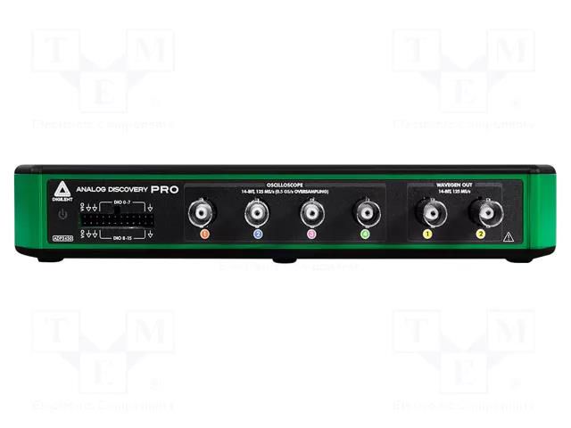 PC connected oscilloscope; 55MHz; Ch: 4; 32kpts/ch; 25V; 5VDC DIGILENT 410-394