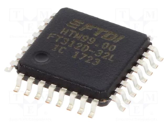 IC: interface; USB-basic UART; Full Speed; 3.3VDC; LQFP32 FTDI FT312D-32L1C-T