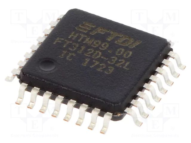 IC: interface; USB-basic UART; Full Speed; 3.3VDC; LQFP32 FTDI FT312D-32L1C-T