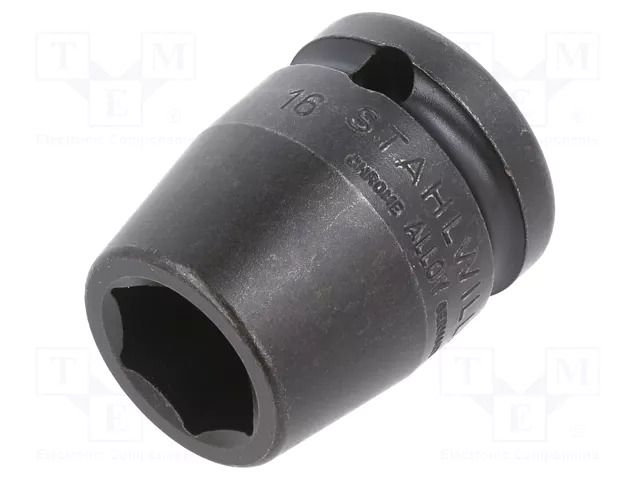 Socket; 6-angles,socket spanner,impact; HEX 16mm; 1/2"; IMPACT STAHLWILLE ST-23010016