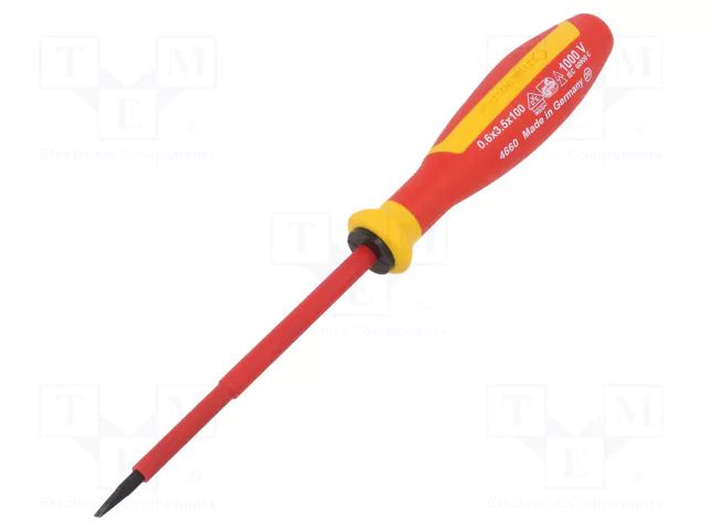 Screwdriver: insulated; slot; 3.5x0.6mm; Blade length: 100mm STAHLWILLE ST-46603035
