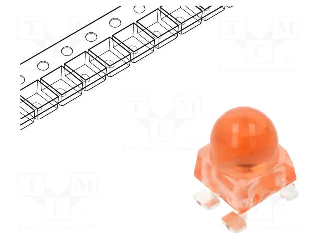 LED; SMD; red; 5500÷12000mcd; 4.2x4.2x6.5mm; 30°; 20mA; 120mW BROADCOM (AVAGO) ALMD-EG3D-WY002