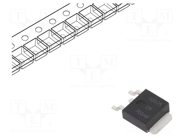 Thyristor; 100V; Ifmax: 4A; 2.6A; Igt: 25mA; DPAK; SMD; reel,tape LITTELFUSE MCR703AT4G-LF