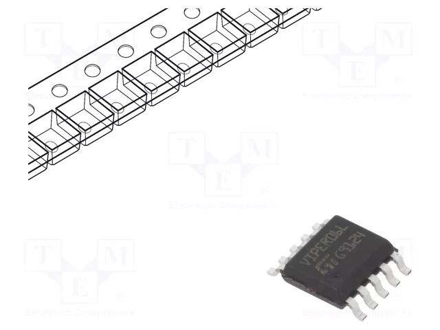 IC: driver; buck,flyback; AC/DC switcher,PWM controller; SSO10 STMicroelectronics VIPER06LSTR