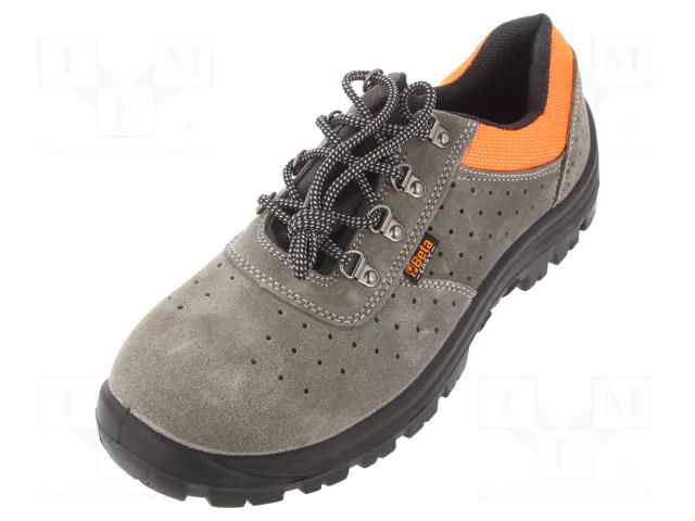 Shoes; Size: 46; grey-black; leather; with metal toecap; 7246E BETA BE7246E/46