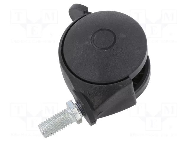 Furniture wheel; Ø: 50mm; H: 53mm; torsional with lock,with lever COLSON BPN-050-M10X20