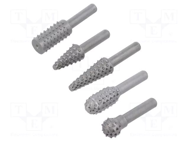 Rotary burr; Drill Bit: for metal; 5pcs; 6mm MEGA MGA-44915