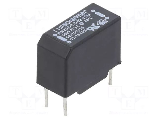 Inductor: wire with current compensation; THT; 300mA; 1300mΩ SCHAFFNER / TE Connectivity RN202-0.3-02-22M