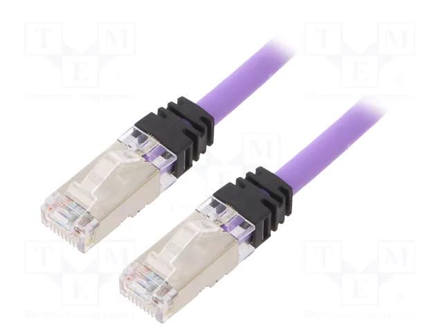 Patch cord; RJ45 plug,both sides; S/FTP,TX6A™ 10Gig; 6a; Cu; 0.5m PANDUIT STP6X0.5MVL