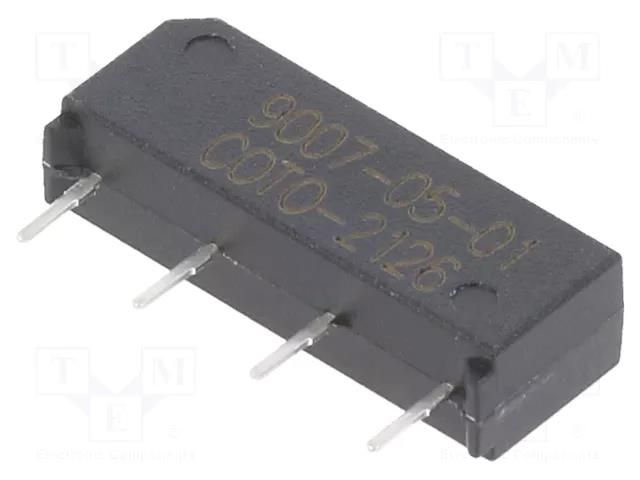 Relay: reed switch; SPST-NO; Ucoil: 5VDC; 1A; max.100VDC; 10W; THT COTO TECHNOLOGY 9007-05-01