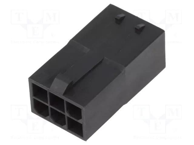 Connector: wire-wire; plug; male; Mini-Fit Sigma; PIN: 6; for cable MOLEX MX-172762-1006