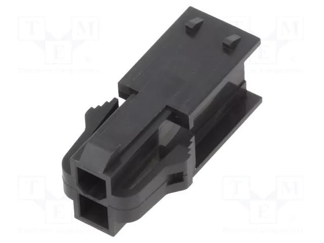 Connector: wire-wire; plug; male; Mini-Fit Sigma; PIN: 2; black MOLEX MX-172767-3002
