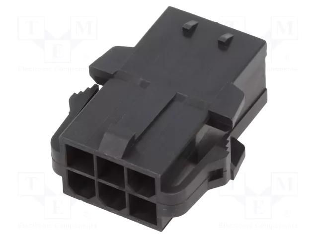 Connector: wire-wire; plug; male; Mini-Fit Sigma; PIN: 6; black MOLEX MX-172767-3006