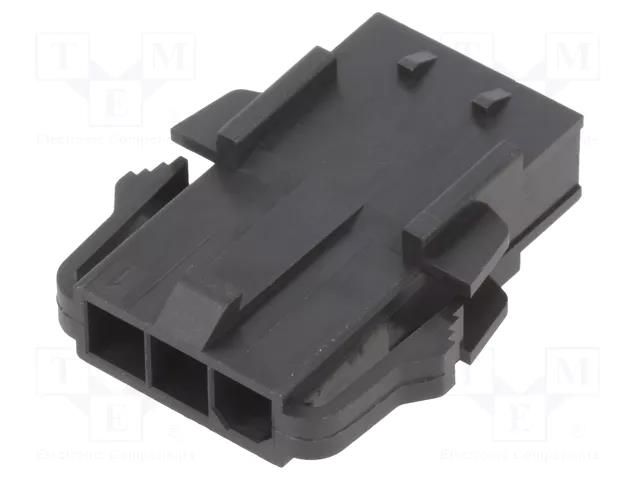 Connector: wire-board; plug; male; Mini-Fit Sigma; PIN: 3; black MOLEX MX-200488-2003