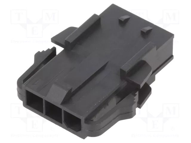 Connector: wire-board; plug; male; Mini-Fit Sigma; PIN: 3; black MOLEX MX-200488-2003