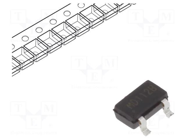 Sensor: magnetic field; 1.7÷5.5VDC,3VDC; 2.5kHz; 2.9x1.6x1.2mm COTO TECHNOLOGY RR122-1E72-511