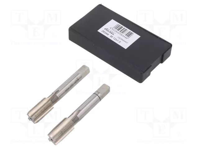 Tap; M12; 1; L: 70mm; Holder: hand; 7mm; Thread: fine thread; 2pcs. VÖLKEL VOLKEL-26344