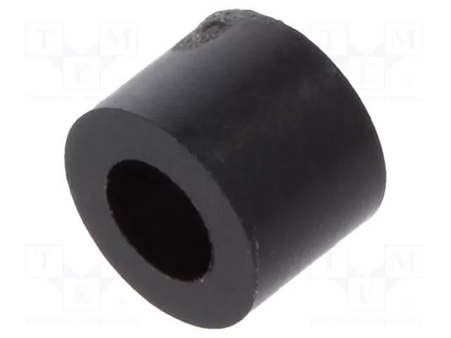 Spacer sleeve; cylindrical; polyamide; L: 3mm; Øout: 4mm; black DREMEC DR384/2.2X3