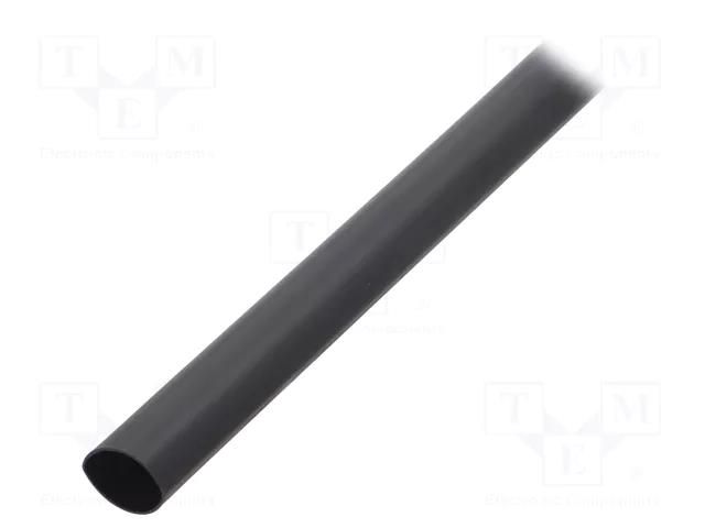 Heat shrink sleeve; 22mm; black; Diam.after shrinking: 6mm HELLERMANNTYTON MA40-22/6-BK