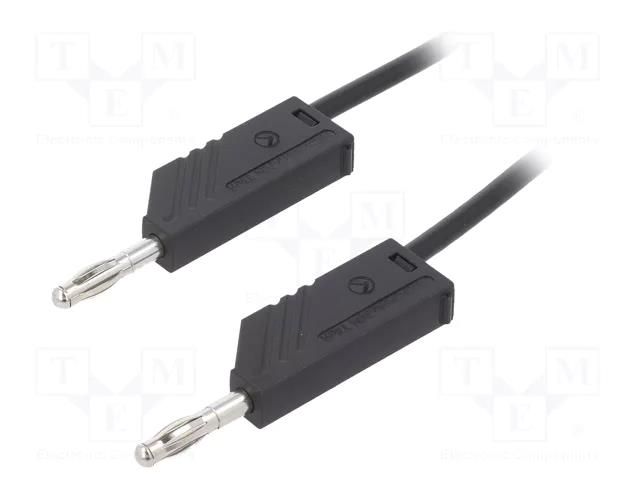 Test lead; 60VDC; 30VAC; 32A; with 4mm axial socket; Len: 0.5m HIRSCHMANN T&M MLN50/2.5SW