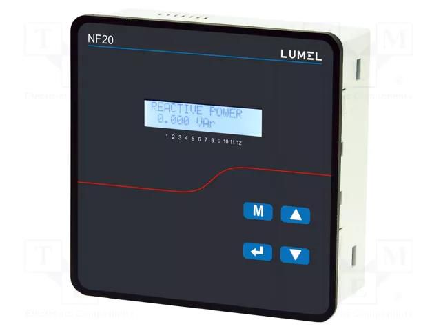 Meter: reactive power regulator; on panel; LCD; 2x16 characters LUMEL NF20-A1H6AZZ0000M0