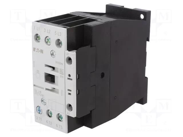 Contactor: 3-pole; NO x3; 24VAC; 18A; DILL18; screw terminals; 690V EATON ELECTRIC DILL18-24AC