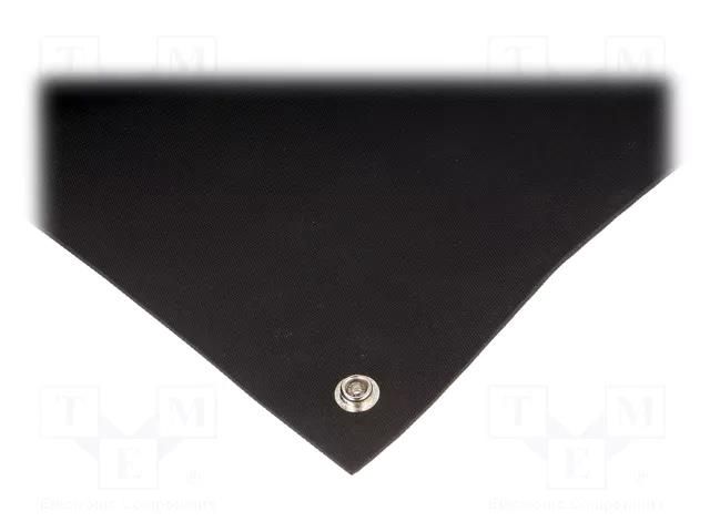 Mat: bench; ESD; black; L: 0.7m; Width: 0.5m; Thick: 2mm; 130°C ANTISTAT ATS-082-0002F2