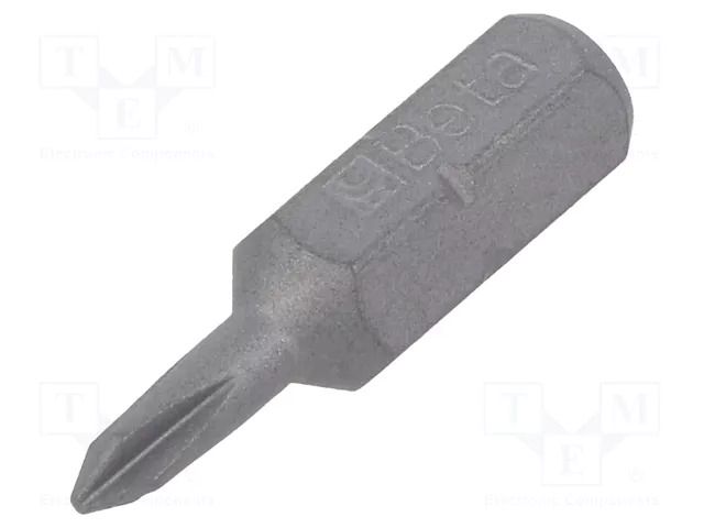 Screwdriver bit; Phillips; PH0; 1/4"; Overall len: 25mm BETA BE861PH/0