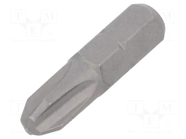 Screwdriver bit; Phillips; PH3; Overall len: 25mm BETA BE861PH/3