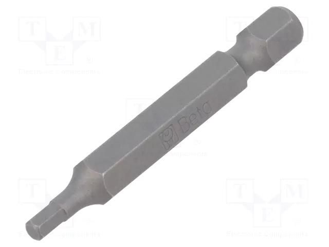 Screwdriver bit; hex key; HEX 3mm; Overall len: 50mm BETA BE862PE/3