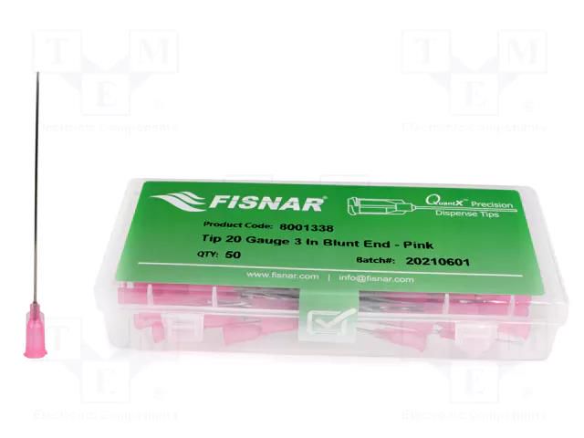 Needle: steel; 3"; Size: 20; straight; 0.58mm; Mounting: Luer Lock FISNAR FIS-20-3-ES