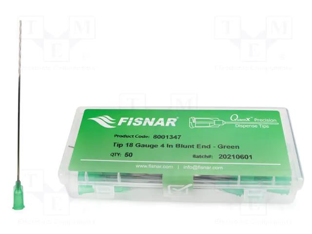 Needle: steel; 4"; Size: 18; straight; 0.84mm; Mounting: Luer Lock FISNAR FIS-18-4-ES