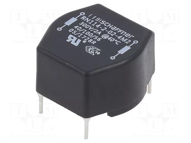 Inductor: wire with current compensation; THT; 2A; 100mΩ; 4.2mH SCHAFFNER RN114-2-02-4M2
