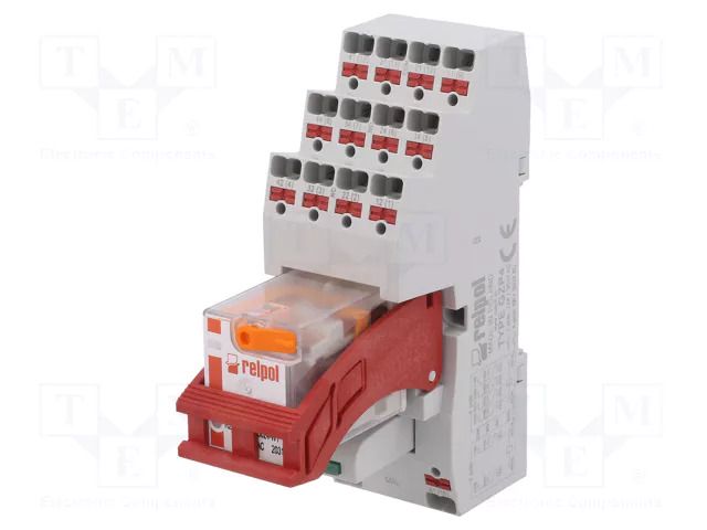 Relay: interface; DPDT; Ucoil: 24VAC; 12A; 12A/250VAC; 12A/24VDC RELPOL PIR2024ACM912012