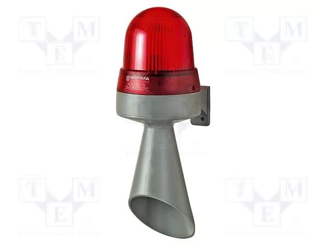Signaller: lighting-sound; 230VAC; horn,continuous light; LED WERMA 42412068